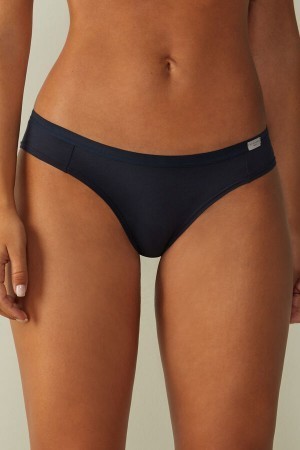 Blue Intimissimi Cotton Panties | CAJVR32530